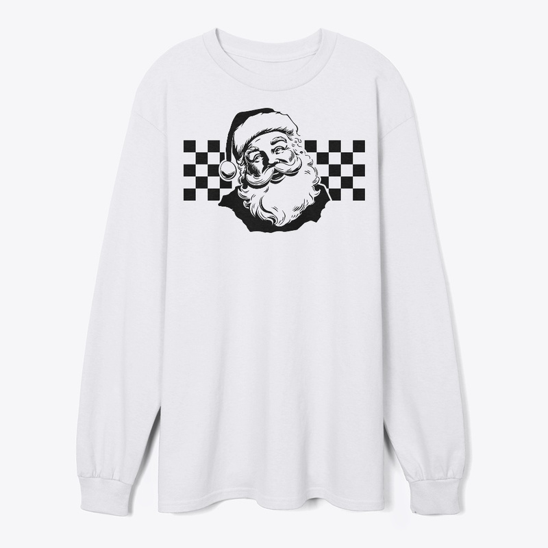checkered santa ho ho ho 