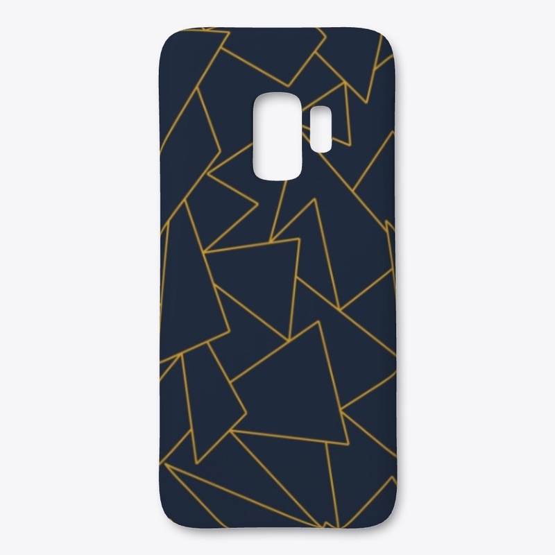 Navy Blue and Gold geometric pattern