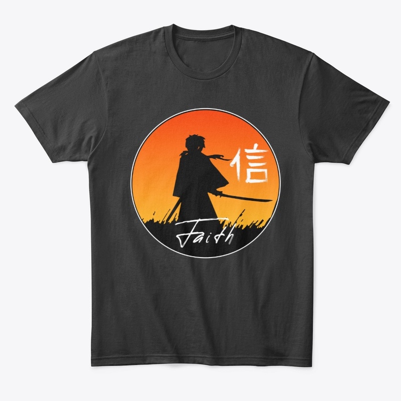 Faith Japanese Samurai hooded t shirt