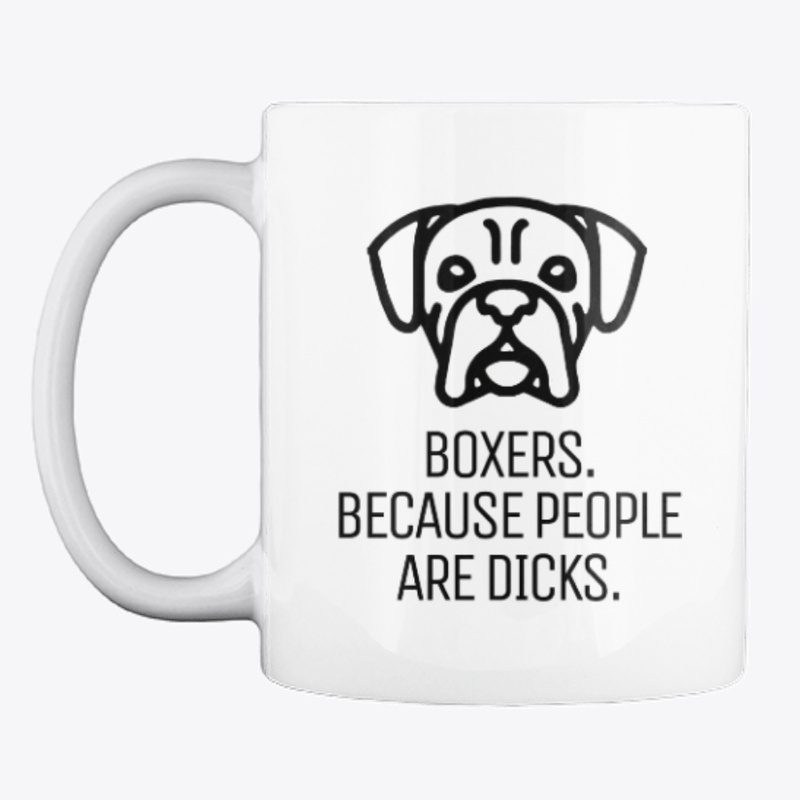Funny boxer dog mug