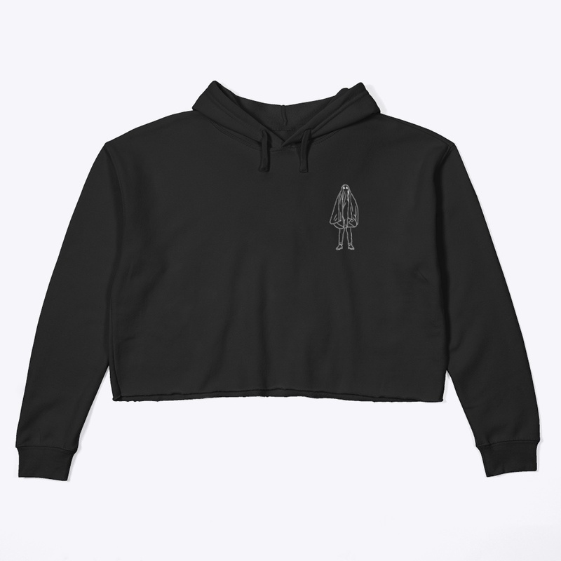 Small Icon Ghostie White on Black