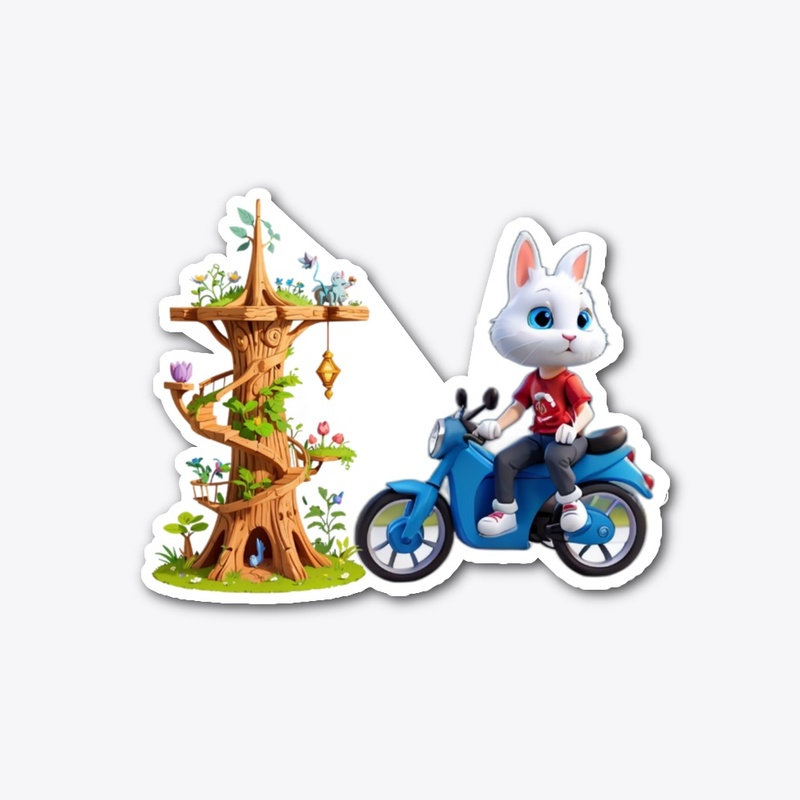  A wonderful, cute white rabbit