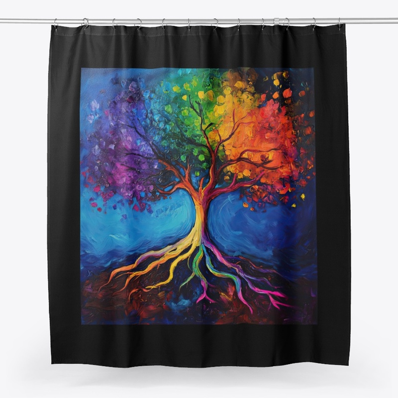 Colorful Tree of Life Art Design