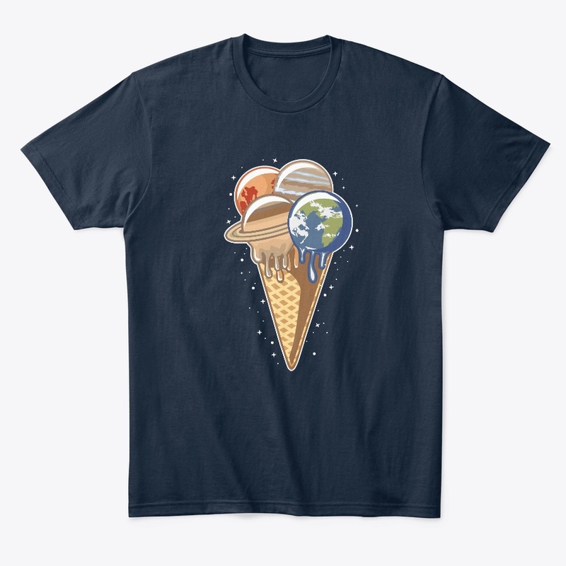 Planet Ice Cream Creative Art Design