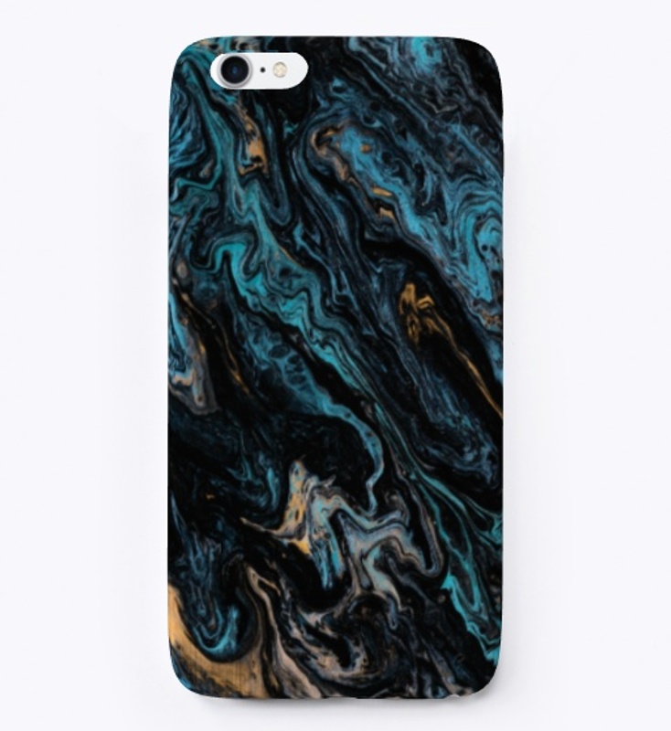 Marble Effect (Blue, black and gold)