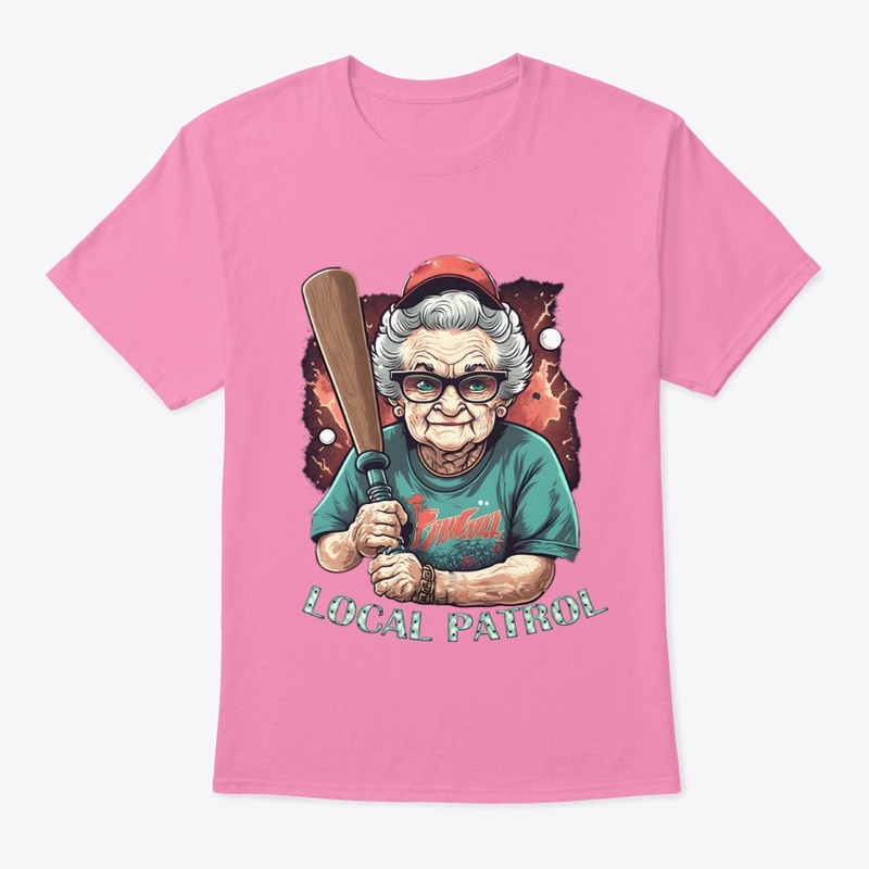 Local patrol Grandmother with a bat Cool