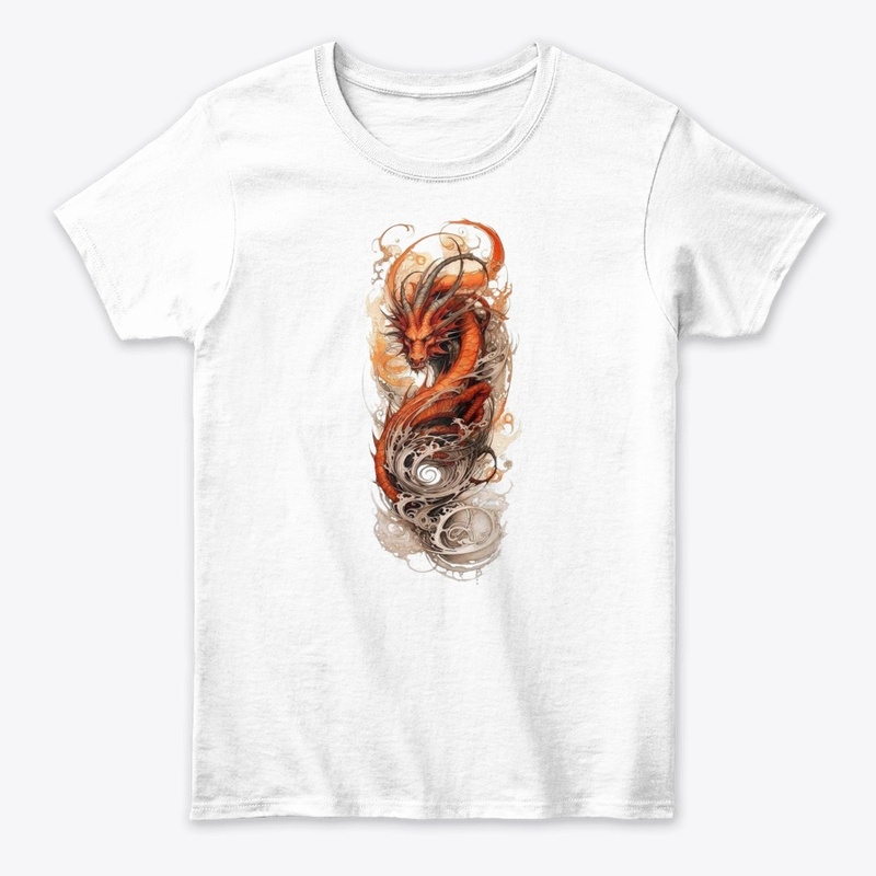 Dragon and tiger design T-shirt