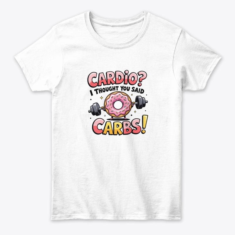 Funny Donut Gym Design T-Shirt