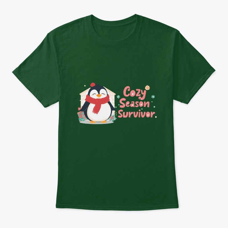 Cozy Season Survivor Penguin Design