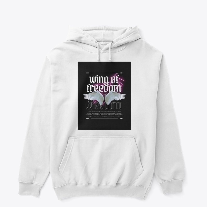 wing of freedom graphic T shirt 
