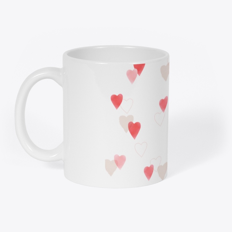 Heart print Mug