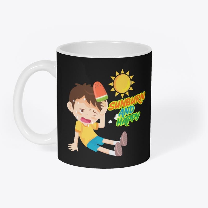 sunburn and happy summer vibes tee shirt