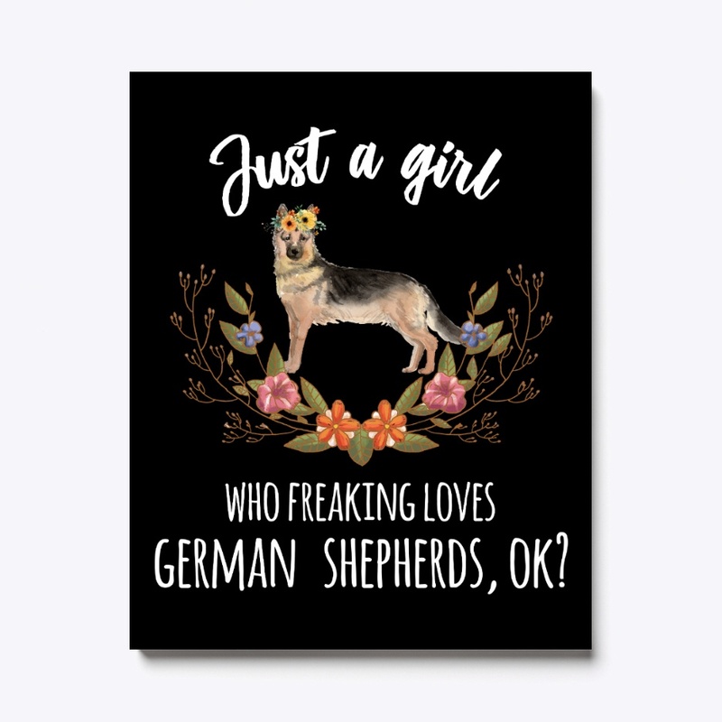Girl Loves German Shepherd Boho Style