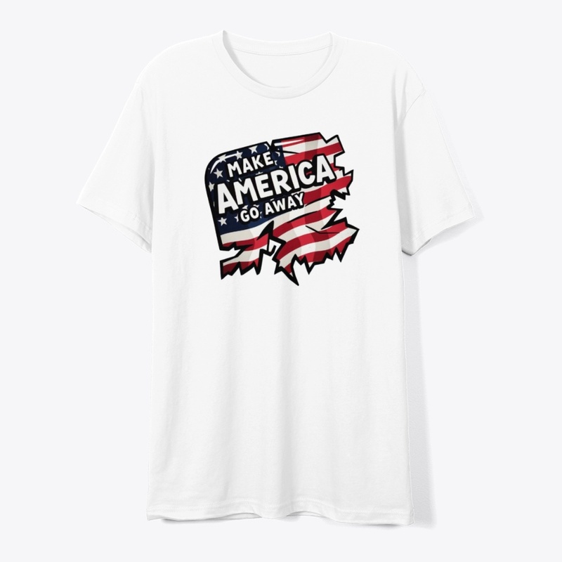 MAGA “Make American Go Away Torn Flag“ 