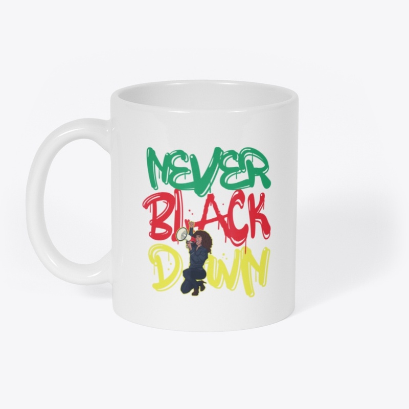 Never Black Down T-shirt and apparel 