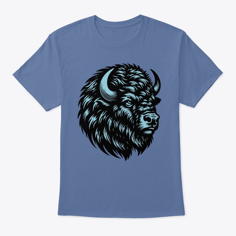 Powerful Bison Head Design