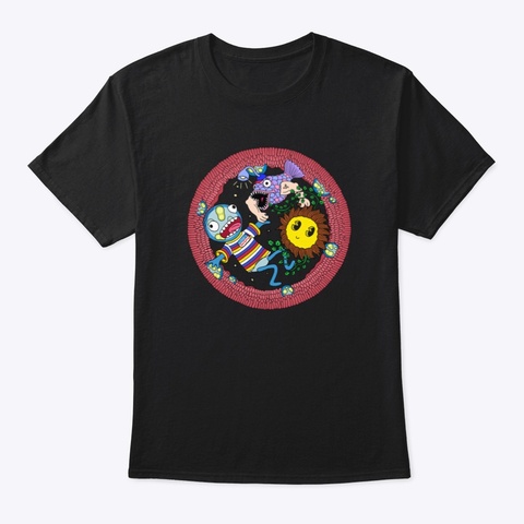 Space Friends (Blackout Edition) Black T-Shirt Front