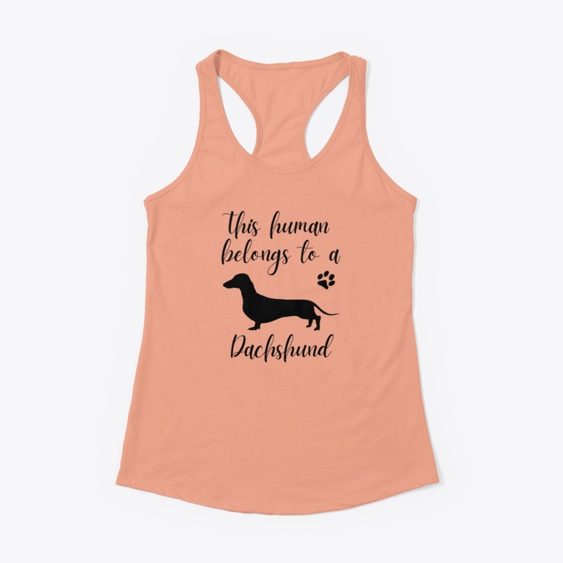 This human belongs to a Dachshund