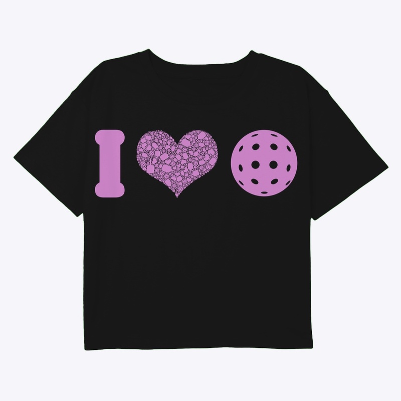 I heart pickleball electric pink