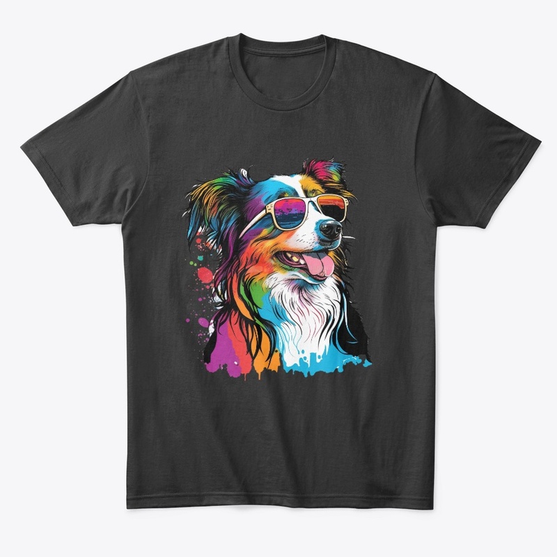 Happy dog wearing sunglasses 4