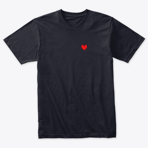 Undertale   Determination Vintage Navy Maglietta Front