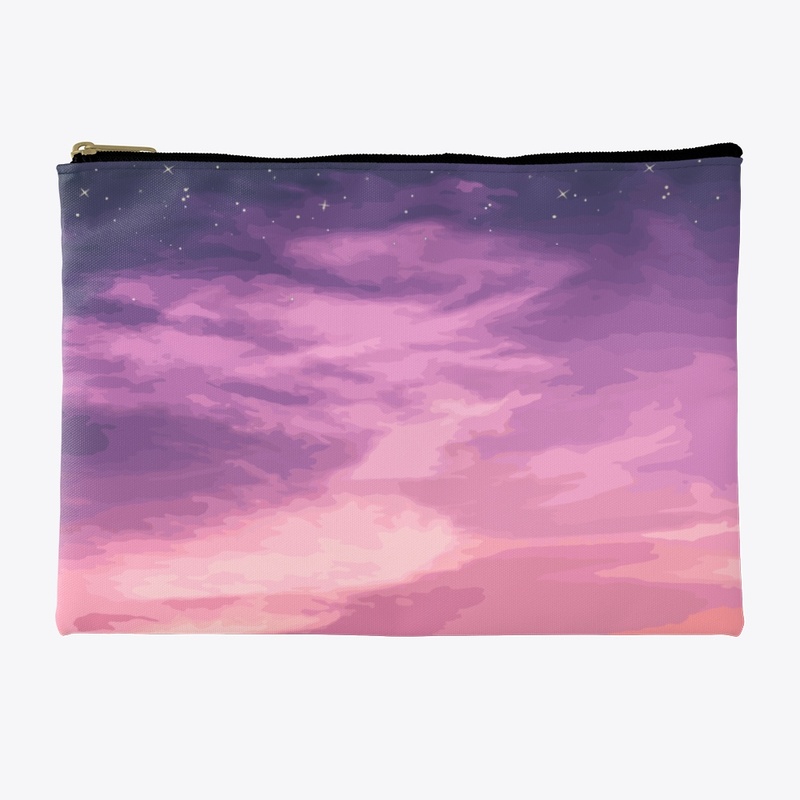 Colorful Sunset With Stars
