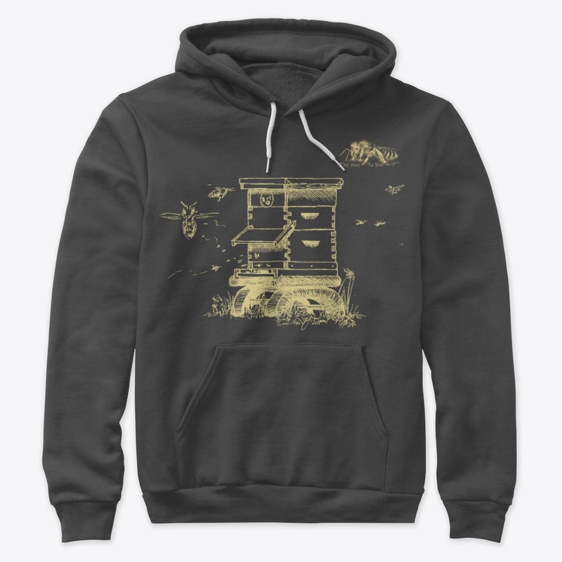 Honey Bee and Hive Illustrated