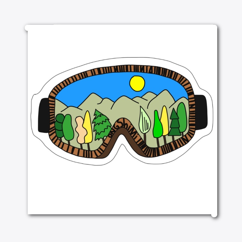 ski goggles sticker 