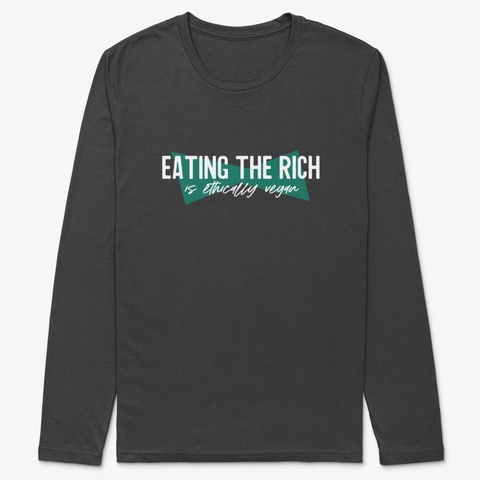 Kate.Ate Ethically Vegan Black áo T-Shirt Front