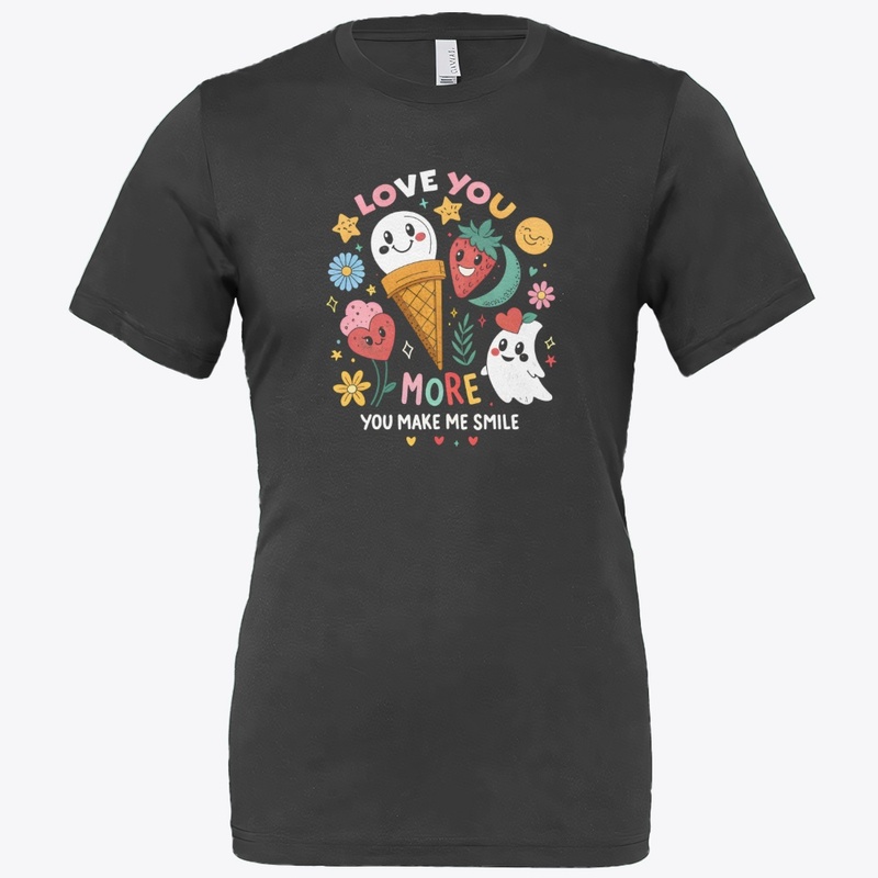  Whimsical Ghosts & Ice Cream Tee"