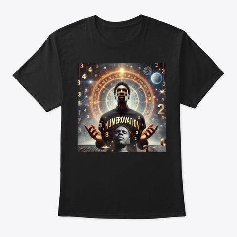 Numerovation Products  Black T-Shirt Front