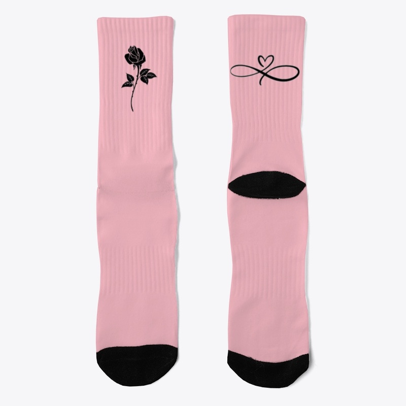infinity rose socks