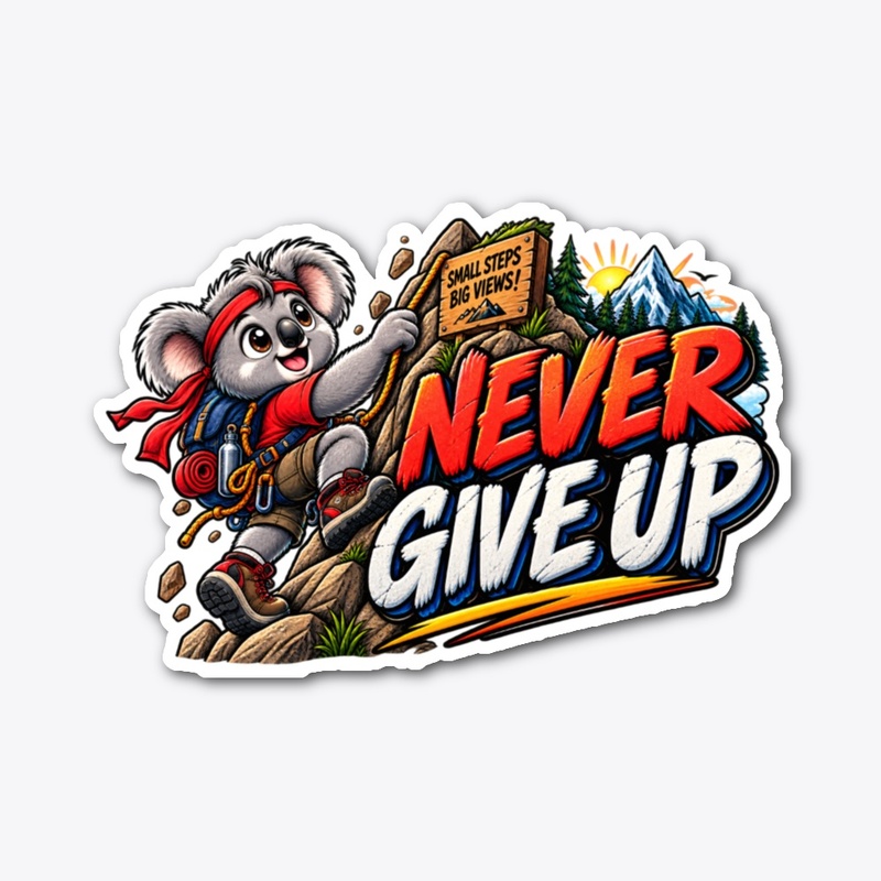 Never Give Up – Funny Koala Climber 