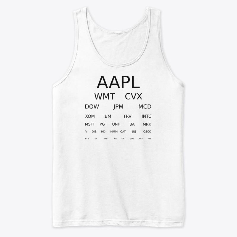 Snellen Chart Stock Tickers | Black
