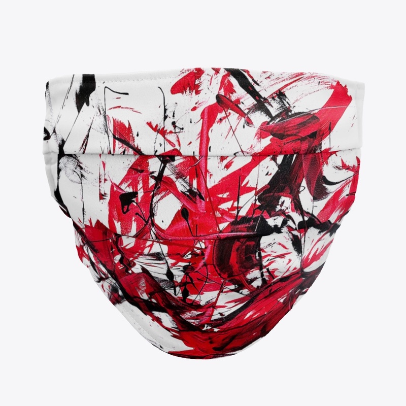 abstract red black