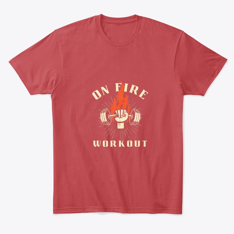 Black Red Grunge Fitness T-Shirt