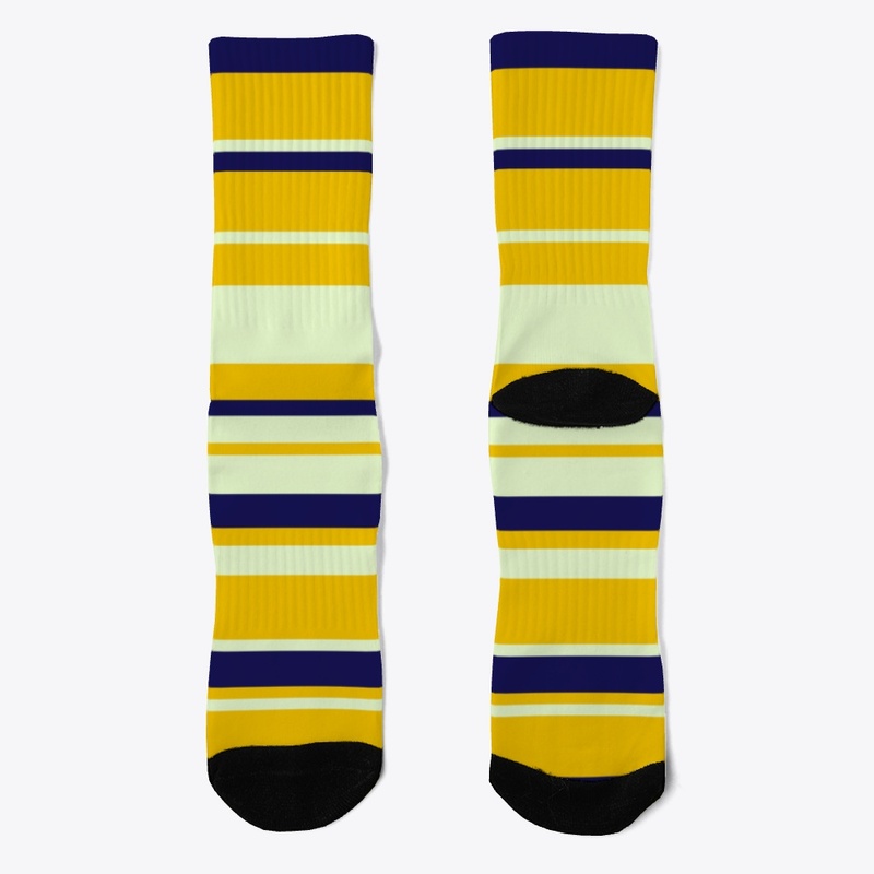 Yellow Blue Abstract Stripes