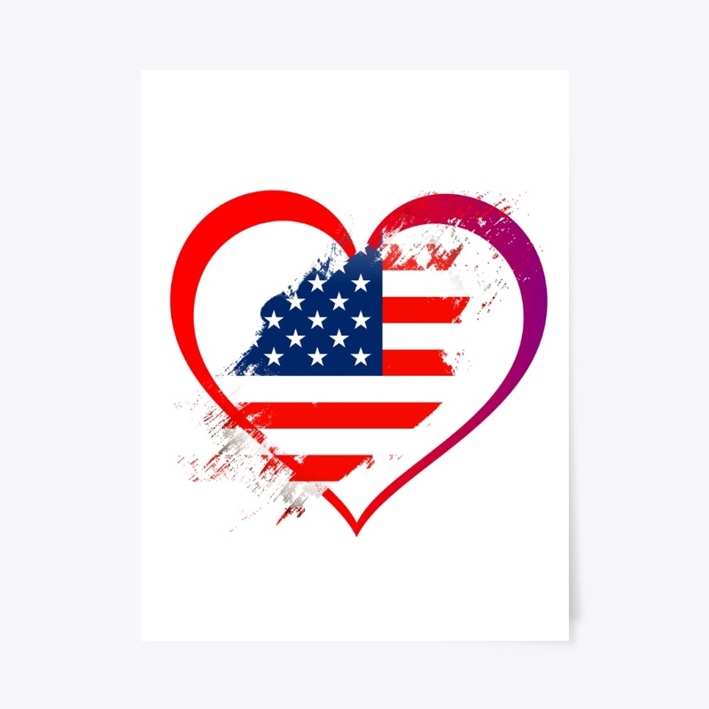 American Heart Flag Tee