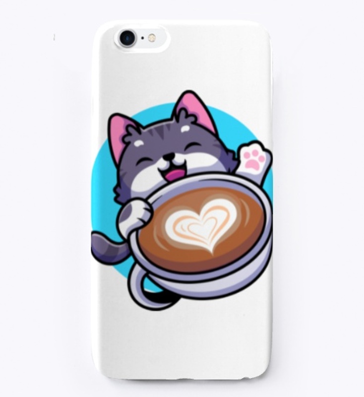 Cute cat with coffee cup