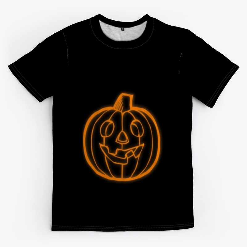 HALLOWEEN SMILEY ORANGE  PUMPKIN SHIRTS