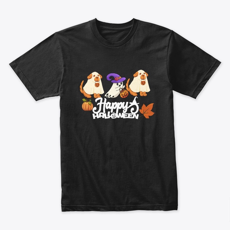 Halloween Ghost Dog T shirt 