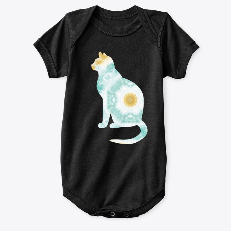 tie dye cat shirt, cat shirt