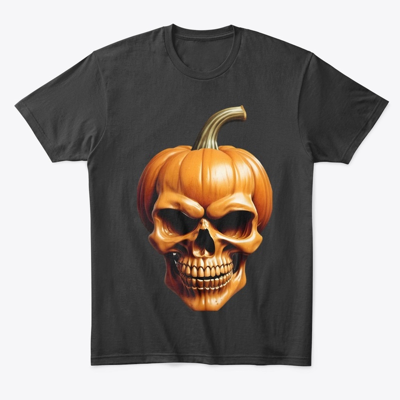 Skull Pumpkin Halloween Art