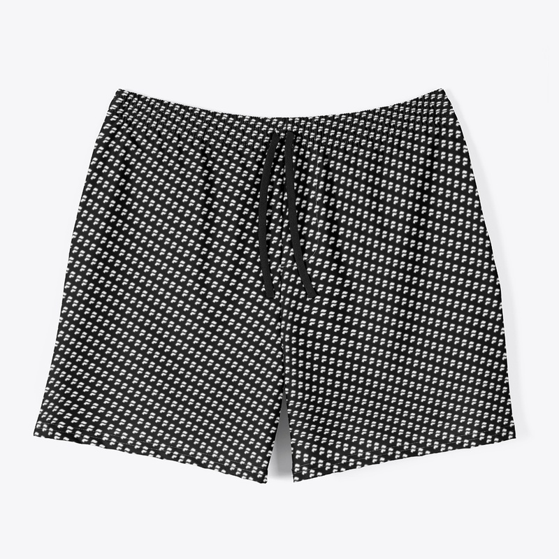 Proof of Pattern Swim Trunks - White