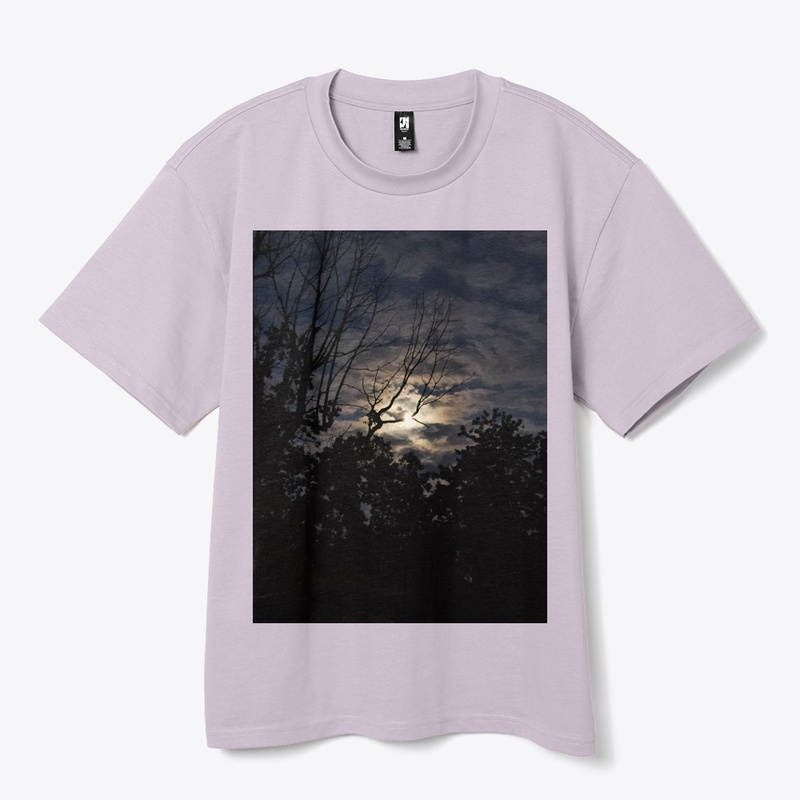 A Beautiful Moon Behind Haunting Clouds