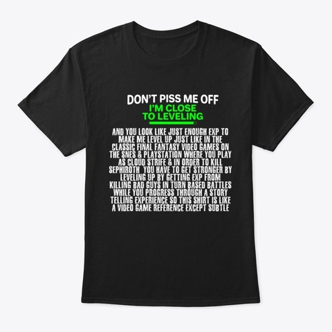 Subtle Gamer Shirt Black T-Shirt Front