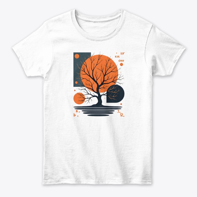 Minimalist Tree graphic T-shirt design