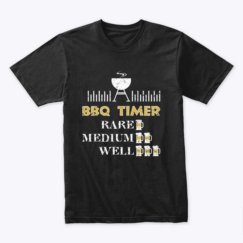 BBQ Timer Barbecue Shirt Funny Grill Gri