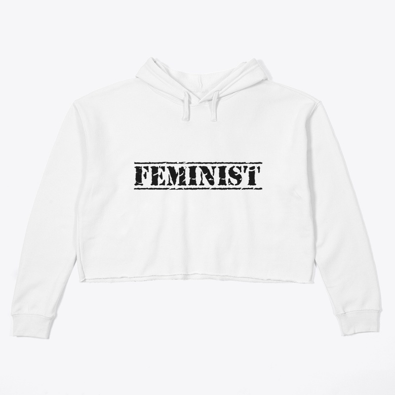 "Feminist" Women Crop-Hoodie