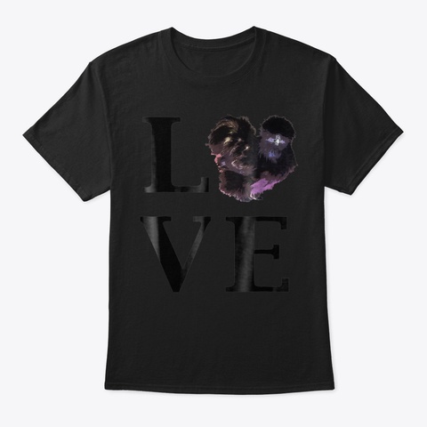 Black Silkie Chicken Love Tshirt Mom Pet Black T-Shirt Front